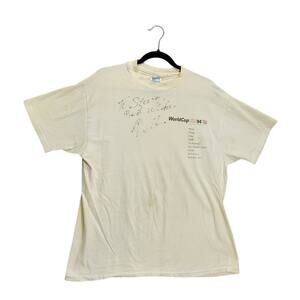 Signed Pele Autograph World Cup Soccer T-Shirt Brazil Futbol Brazil To Steve VNT